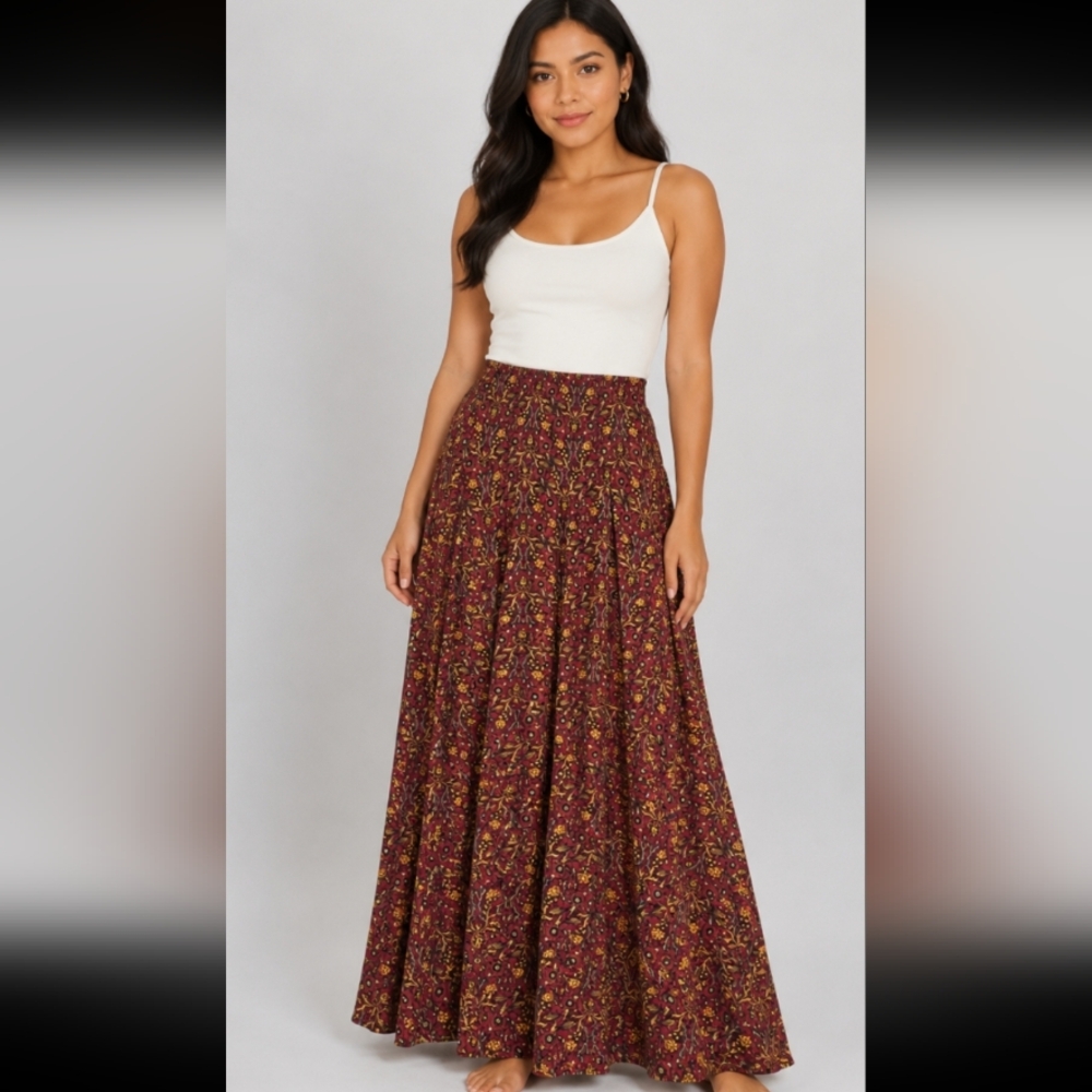 LULAROE XS Floral Patterned Maxi Skirt